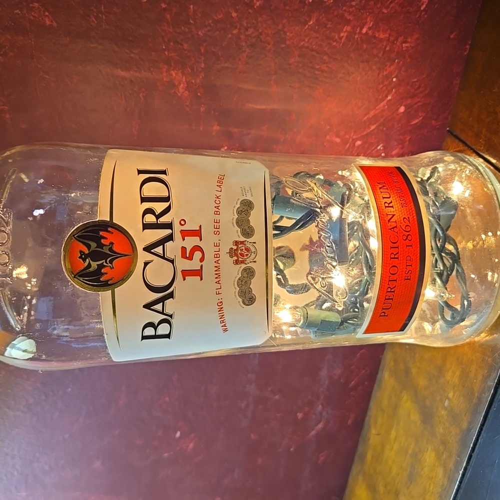 Bacardi 151 Lighted One Of A Kind Bottle Lamp - Picture 3 of 11